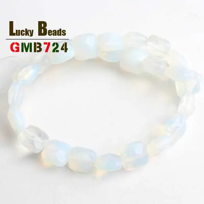 Natural Opal/Blue Sodalite/Unakite/Aventurine Stone Beads 8*8mm Square Loose Bead For Jewelry DIY Making Bracelet Necklace 7.5\'\'