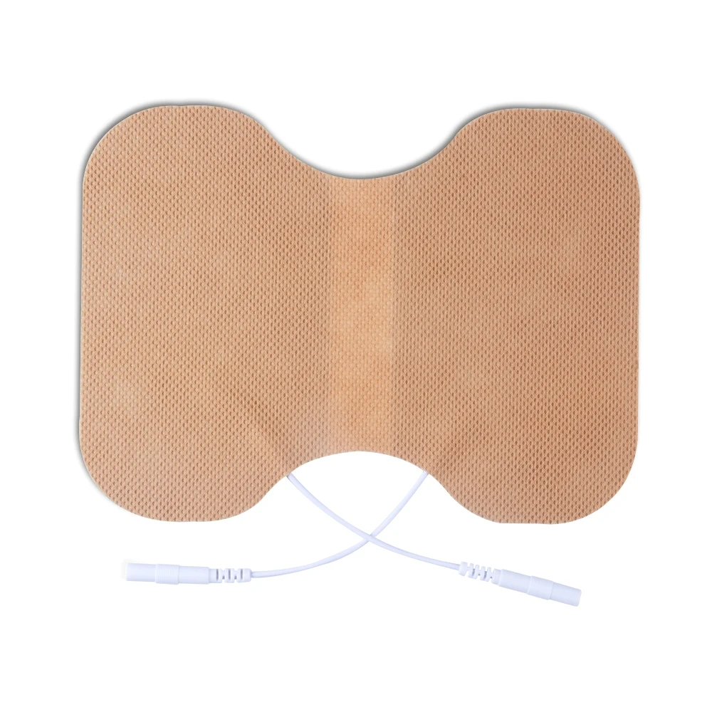 

2 Pieces Replacement TENS Unit Electrodes Pads Large Electrodes With Plug Hole 2.0mm For TENS/EMS Machines For Back Waist Pain