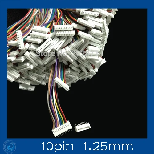 Mini Micro 1,25 T-1 10-Pin Connector w/cable x 10 sets.10pin 1,25mm