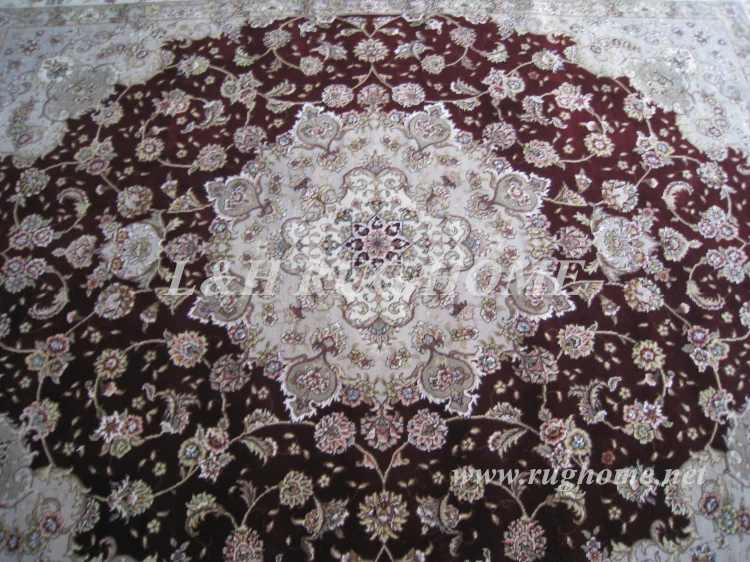 Free shipping 8'X10' 160Line Hand-knotted  Wool Oriental Persian Rug handmade persian carpet