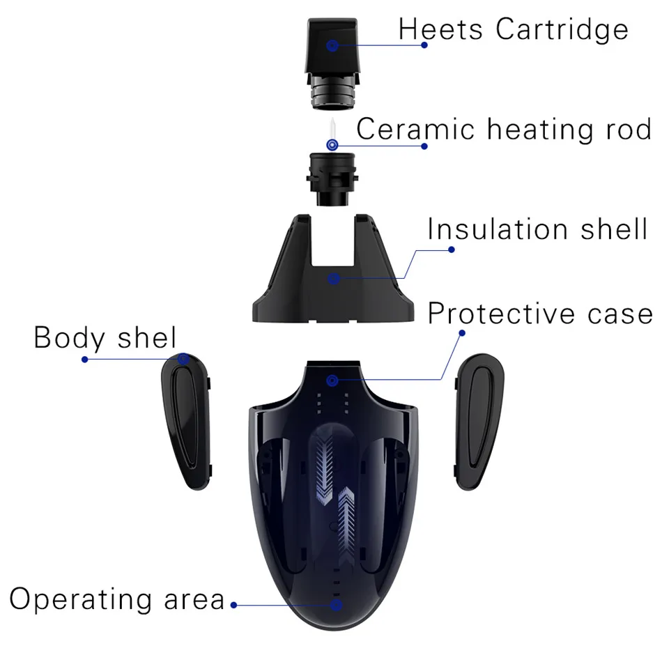 AVBAD F1 Heat Not Burn Touch device sigaretta elettronica caricata fino a 17 compatibilità continua fumabile per iQOC stick