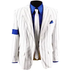 Retro Michael Smooth Criminal Vocal Concert History Stripe Outfit Suits for impersonator