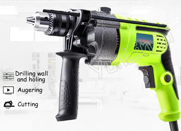 220V Electric Drill Multi-function Small Household Hole Through Wall Impact Drill Hand-held Power Tool Drill Z1J-FD-13A