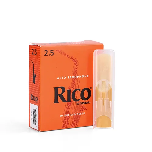 Imagen 2 del producto Aisiweier USA RICO saxofón alto caña caja naranja para 10 cañas Eb saxo alto clásico