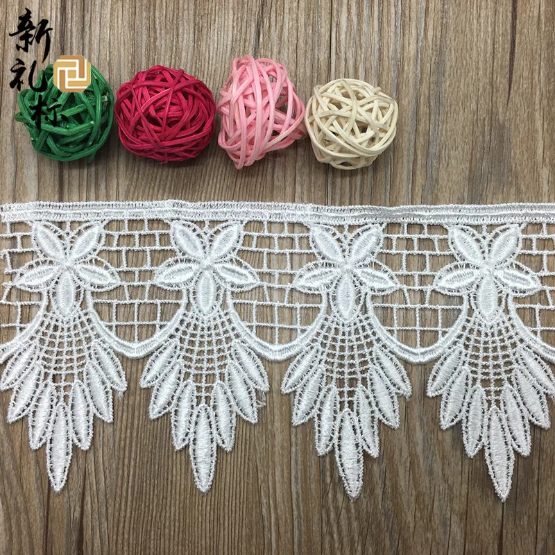 8.5cm robes de cocktail mariage swiss beaded laces yard trim Mainland China Nylon / Cotton Lace Crocheted Voile