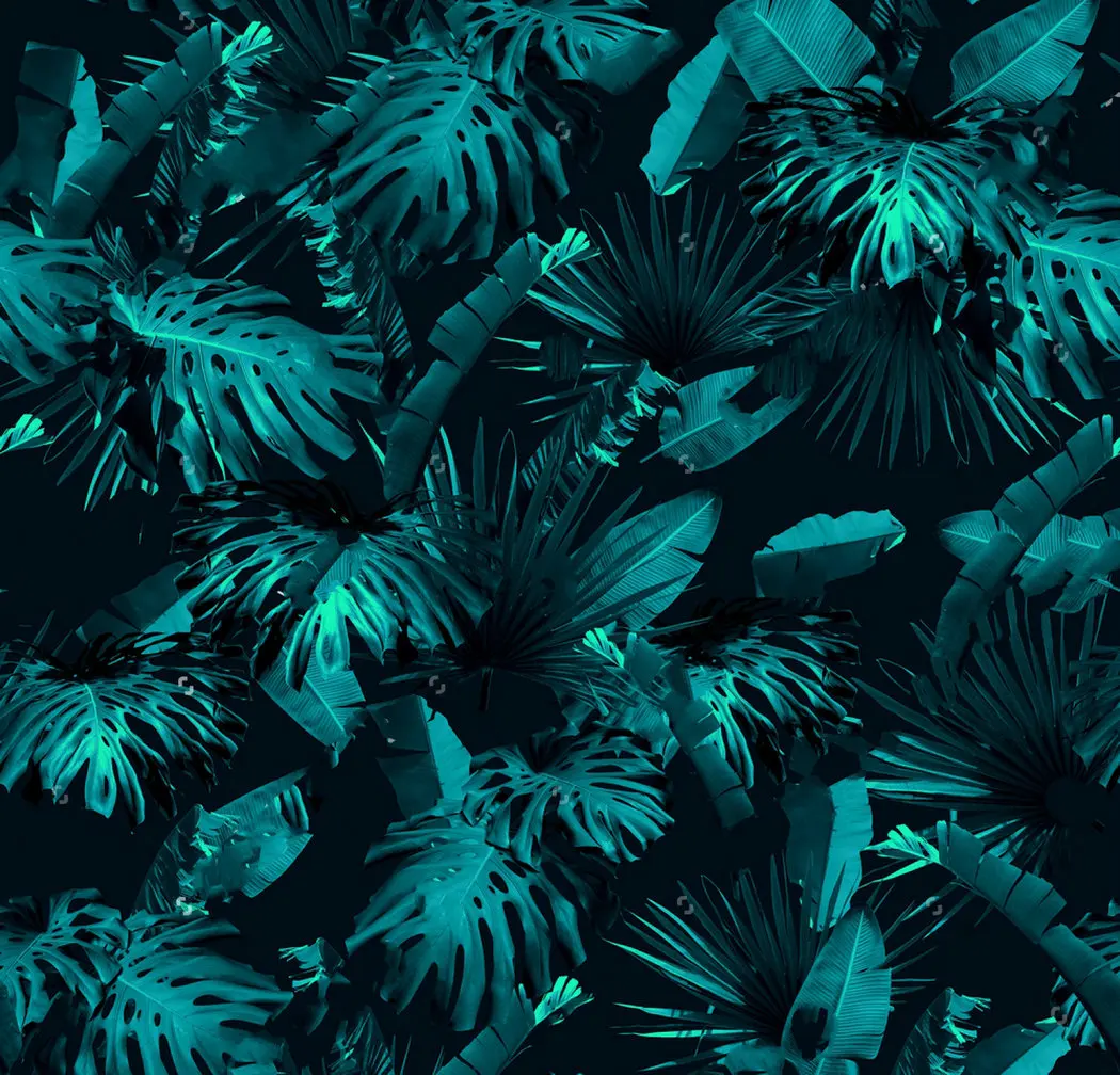 

summer Tropical Leaves Dark Blue Leaf Floral Natural Leaves Palm Banana backdrop Vinyl cloth Computer print wall background