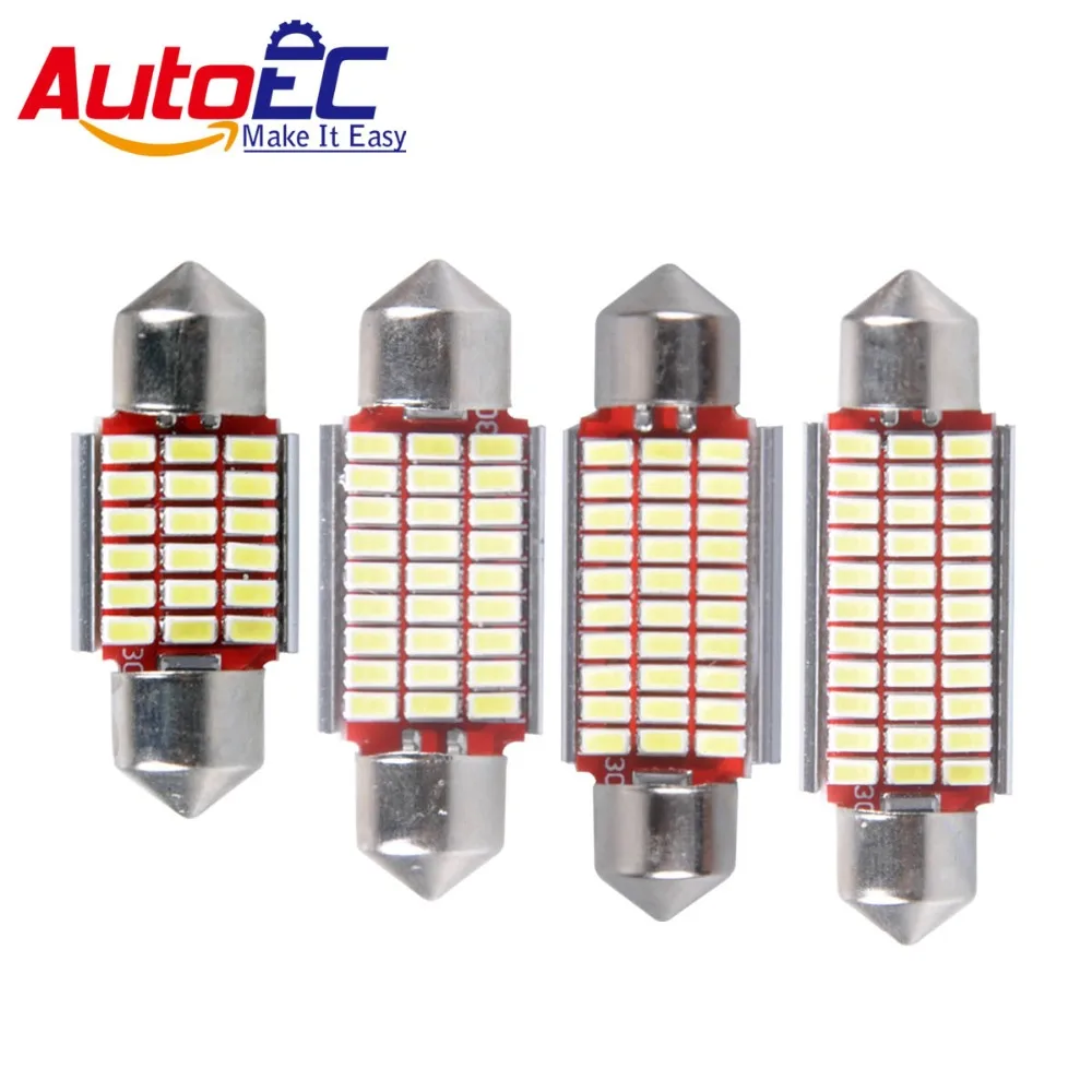 AutoEC 500x Festoon Dome C5W 3014 LED Canbus Car Door Reading Luggage glovebox Footwell Bulb License Plate Light #LK133