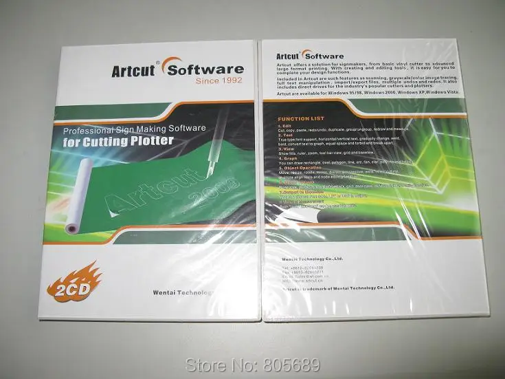 Artcut software Windows 10  window 7 window 8 XP Cutting plotter software