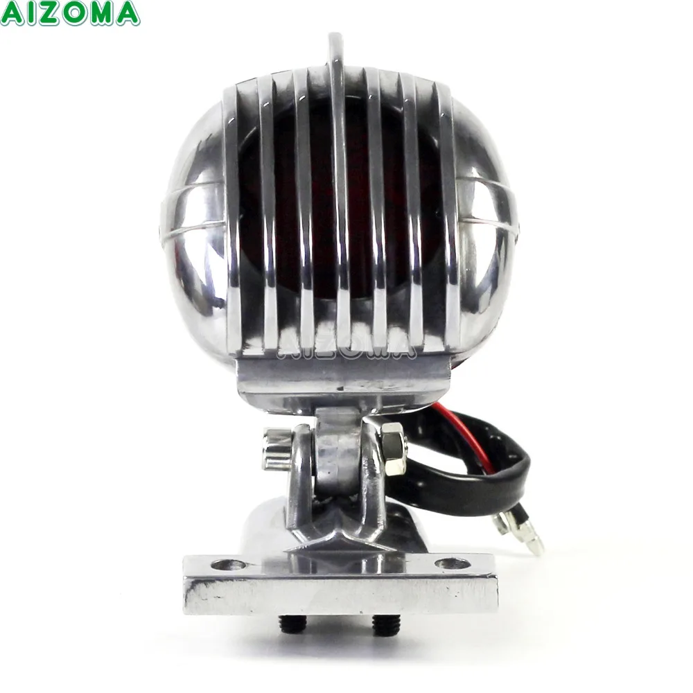 Motorcycle Retro Tailight LED Microphone Grill Tail Light For Harley Chopper Bobber Cafe Racer Vintage Rear Brake Stop Lights