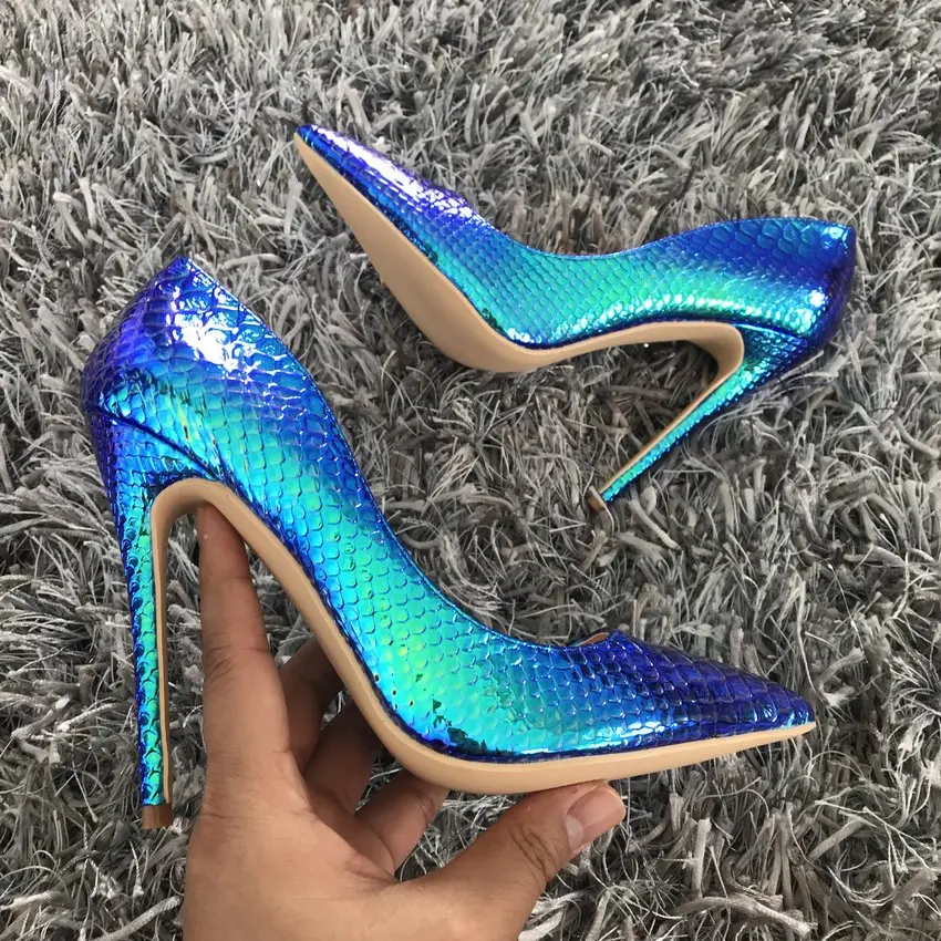 High Quality women pumps Snake Printed high heel pumps shoes for women sexy pointed toe high heels party wedding shoes woman