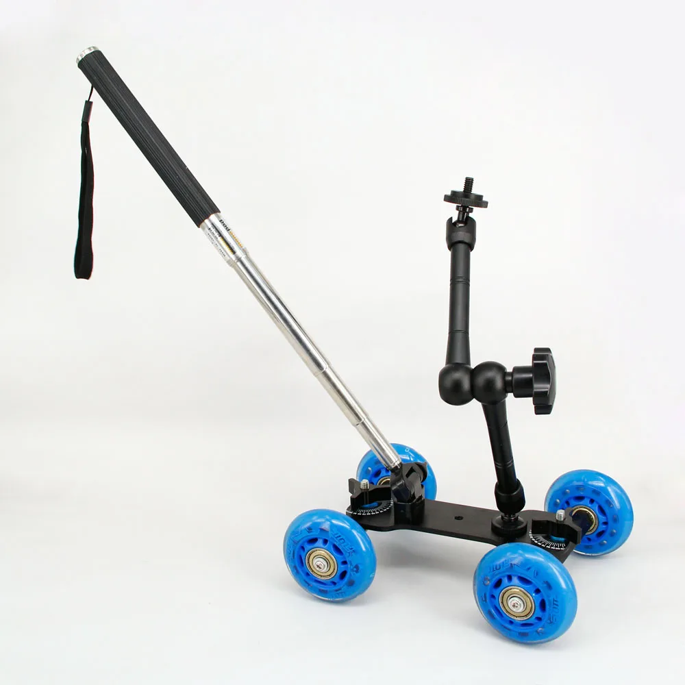 

3in1 Table photography dolly + 11 inch Magic arm + Handheld lever monopod DSLR Rig Camera movie kit D7100 750D 80D Accessories