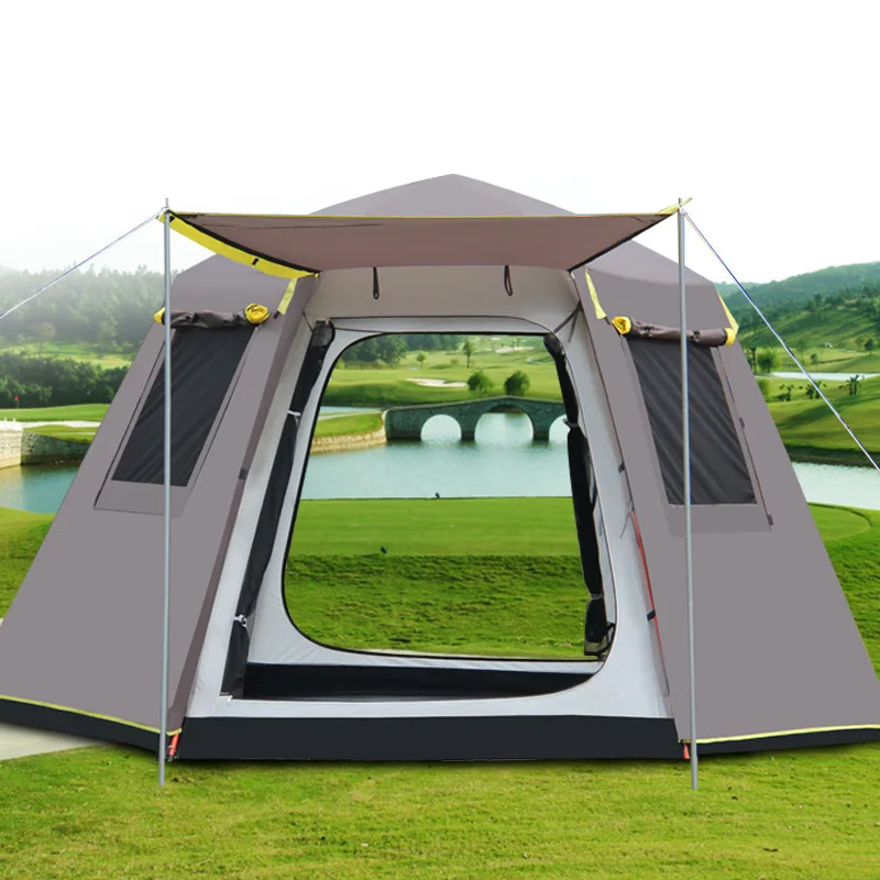 3-4 Person Automatic Double Layer Waterproof Windproof Camping Tent Tenda Barraca Beach Tent Tente De Camping Party Tent