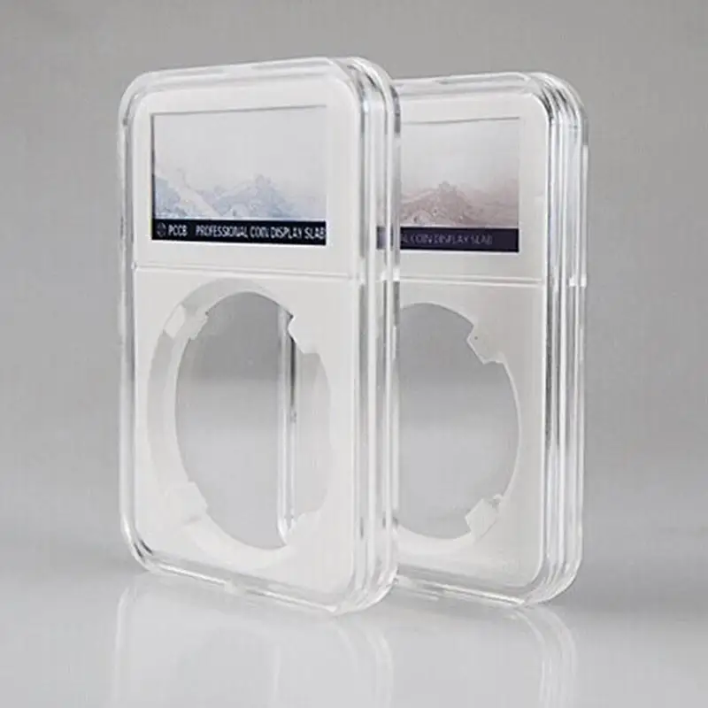 1Pc 40mm Fashion White Coin Storage Box Case Protector PCCB Protector NGC PCGS Grade Collection Box High Quality