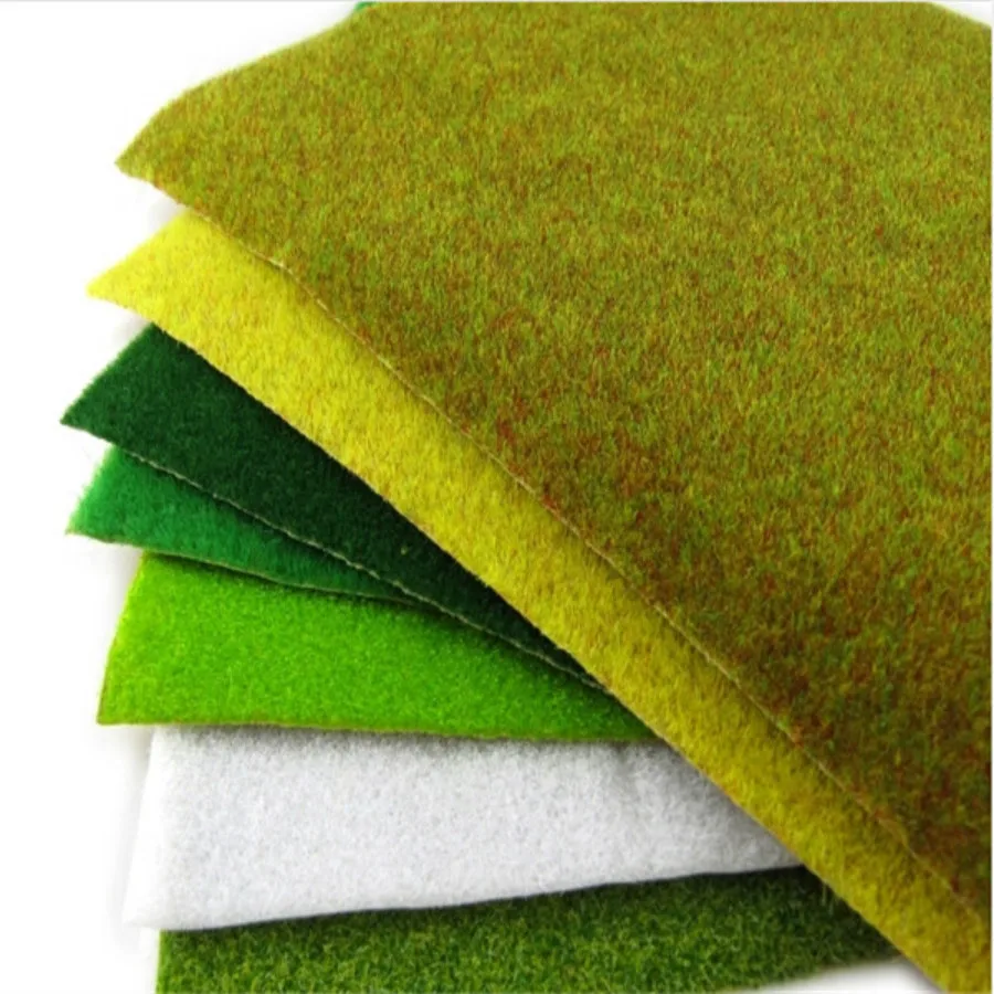 25cmx25cm Landscape Grass Mat For Model Train Building Paper Scenery Layout Lawn