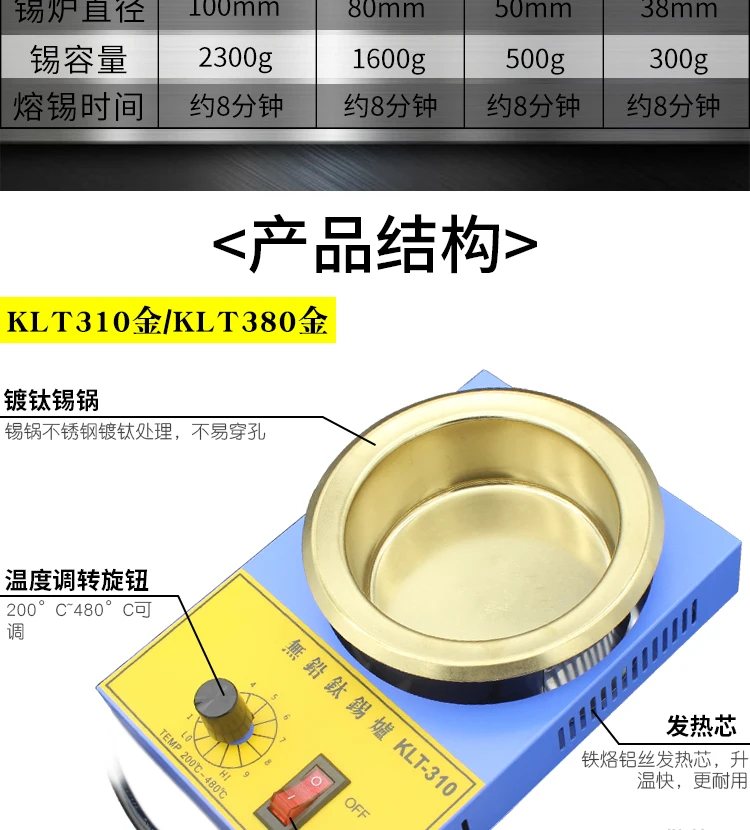 NOVFIX High Quality Electric Soldering Irons 100W 150W 250W 300W Temperature Controlled Soldering Pot Melting Tin Pot Tin Cans