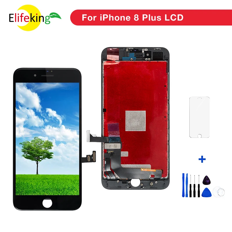 

50PCS/Lot Grade AAA Screen Replacement for iPhone 8 Plus LCD Display with Touch Digitizer Assembly Mobile Spare Parts 100 Tested