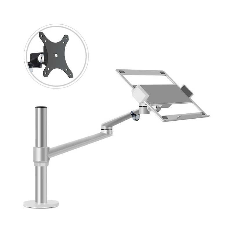 New Hyvarwey OL-1S Dual Use Alunimum Height Adjustable 12-17 inch Laptop Holder +VESA Monitor Mount Head 75/100 mm Load 8kgs