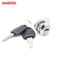 NAIERDI Cam Cylinder Locks Door Cabinet Mailbox Drawer Cupboard Padlock Security Locks With Plastic Keys Furniture Hardware