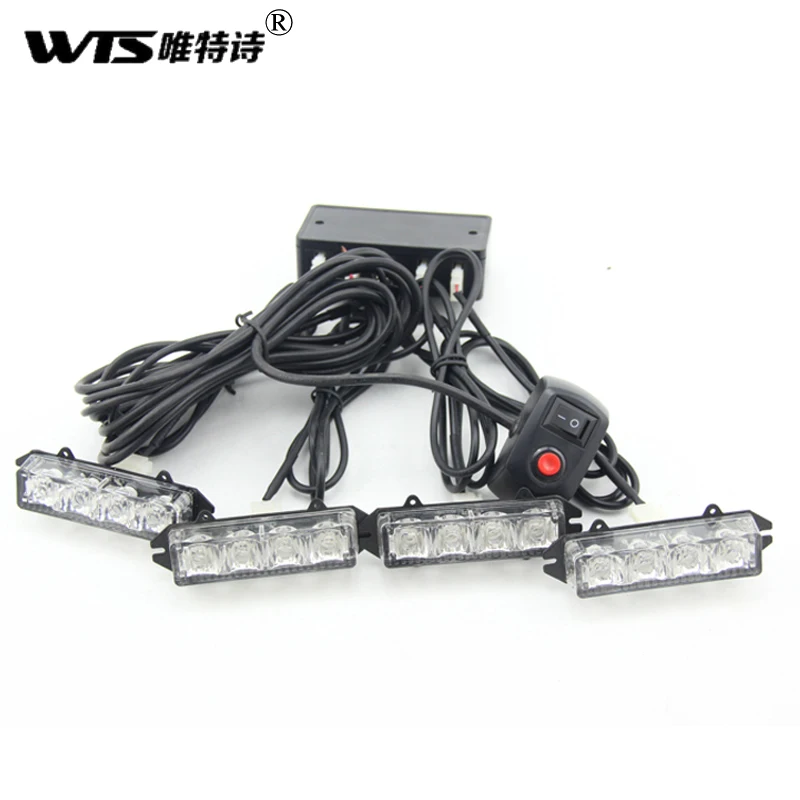 high power strobe light 16LED Flash lamp car warning flashlight led light high quality LED Light red blue amber white