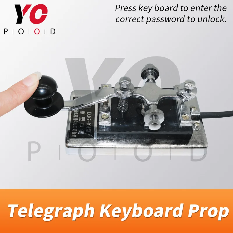 YOPOOD Morse Code prop escape game prop supplier enter password code by telegraph keyboard to unlock escape room puzzles