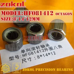 10Pcs/Lot HF081412 Outer Ring Octagon/Knurled/Hexagon One Way Needle Roller Vileda Bearing 8*14*12