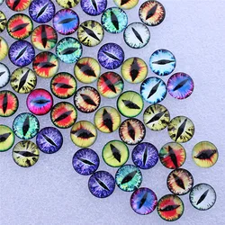 Onebeading from 6mm to 25mm Random Mixed Round Dragon Eyes In Pairs Glass Flatback Photo Cabochons Charm Base Accessories K06011