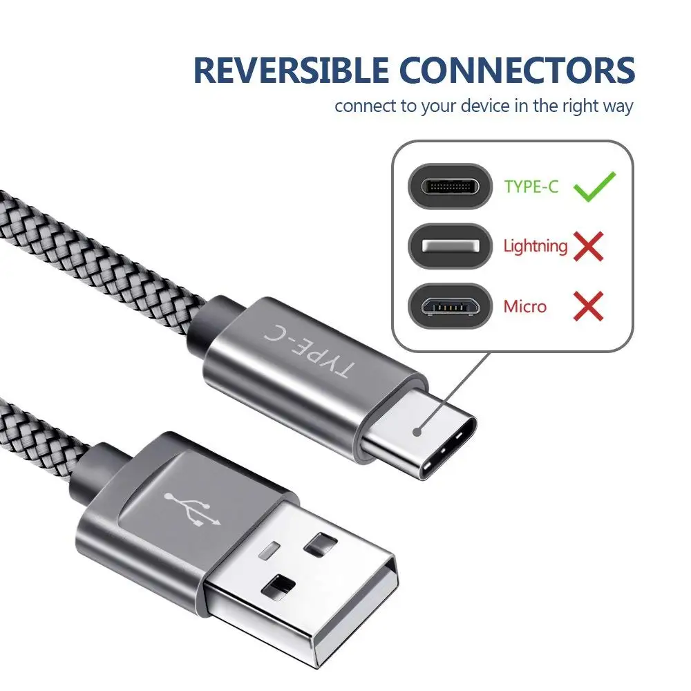 Big USB Type C plug Cable Fast Charging Cable 25cm 1m 2m 3m USB C Charge Cable Wire Cord USB-C Cabel For Samsung Huawei Xiaomi