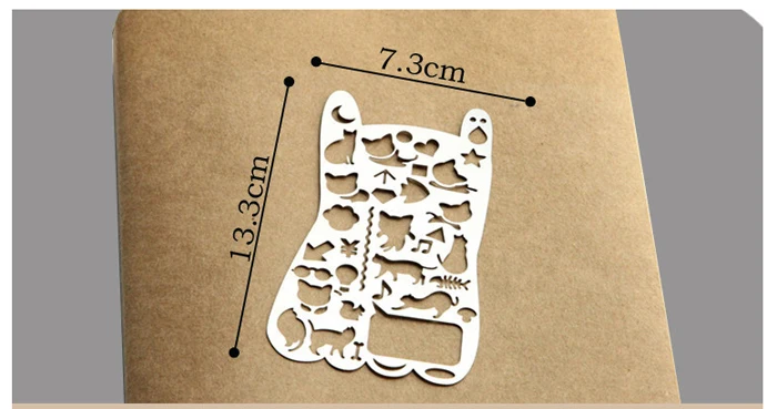 DIY Metal Cat Ruler, Creative Graffiti Drawing Hollow Template