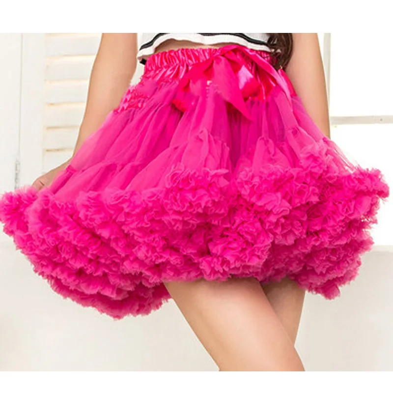 Fuchsia Lolita Petticoat Ball Gown Underskirt Swing Short Dress Petticoat Ballet Tutu Skirt Rockabilly Crinoline