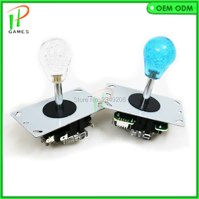 Oval crystal top ball Arcade joystick copy SANWA joystick 4 way  or 8 way joystick for Arcade Game Stick with Circuit Board