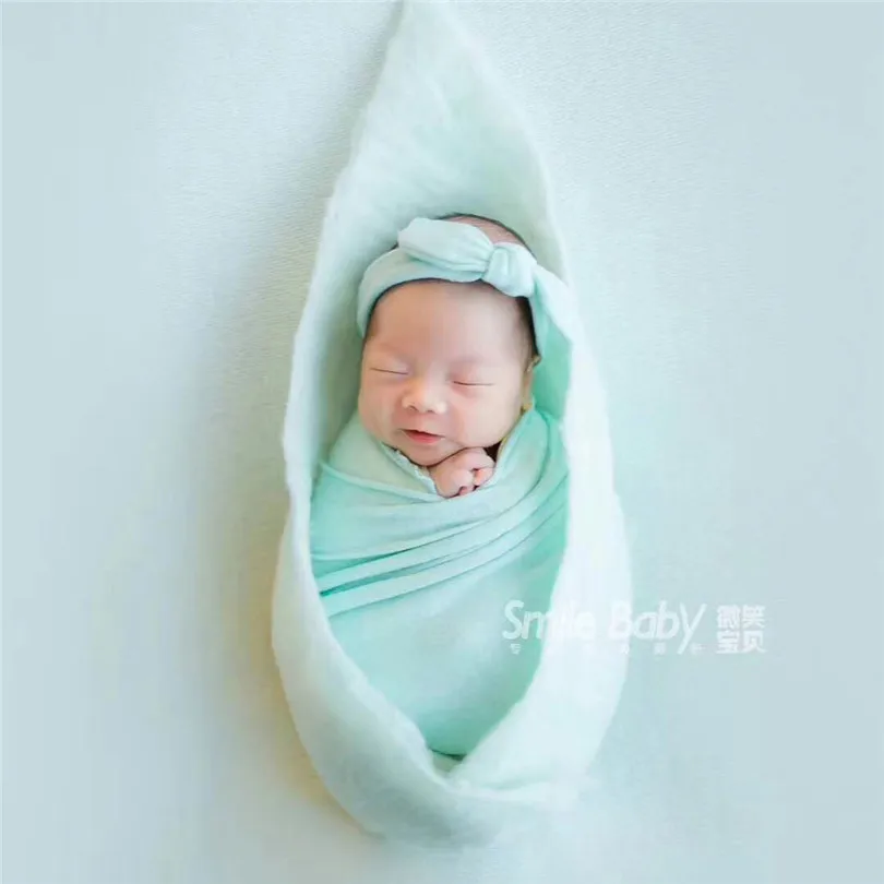 

Wool fleece blanket Newborn Merion Swaddle Sack cocoon Baby Photo soft basket stuffer Filler photography props