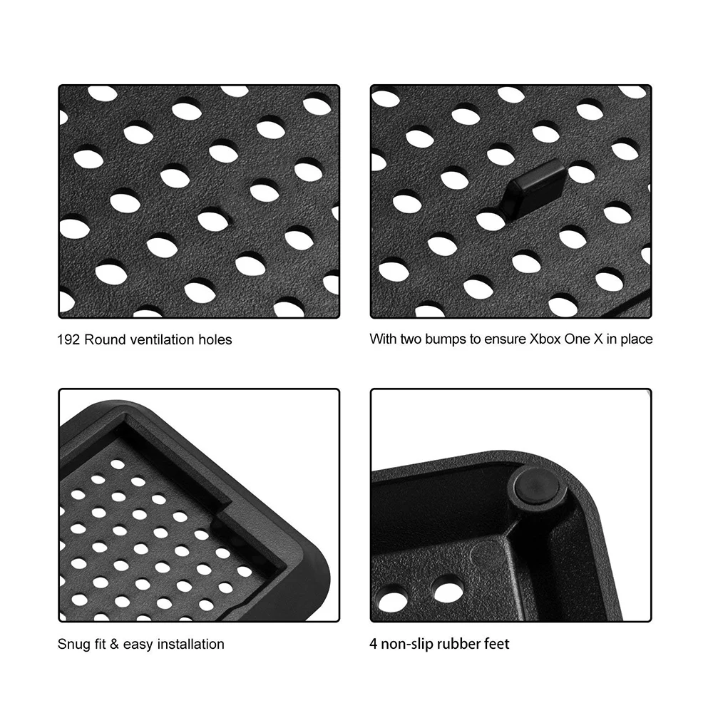 Портативная вертикальная подставка для Xbox One X, нескользящий вертикальный держатель для док-станции для Xbox One X, игровые аксессуары для консоли, черный цвет