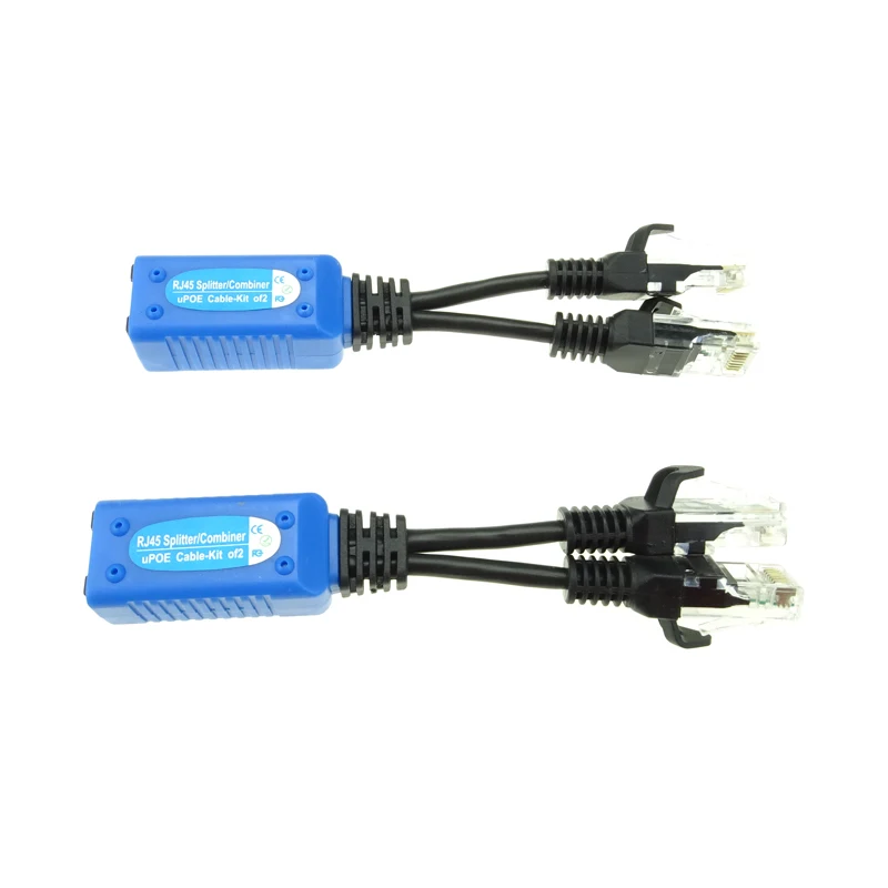 Divisor de Cable Upoe RJ45, dos cámaras POE, utiliza un Cable de red, adaptador, conectores de Cable de alimentación pasiva, 1 par