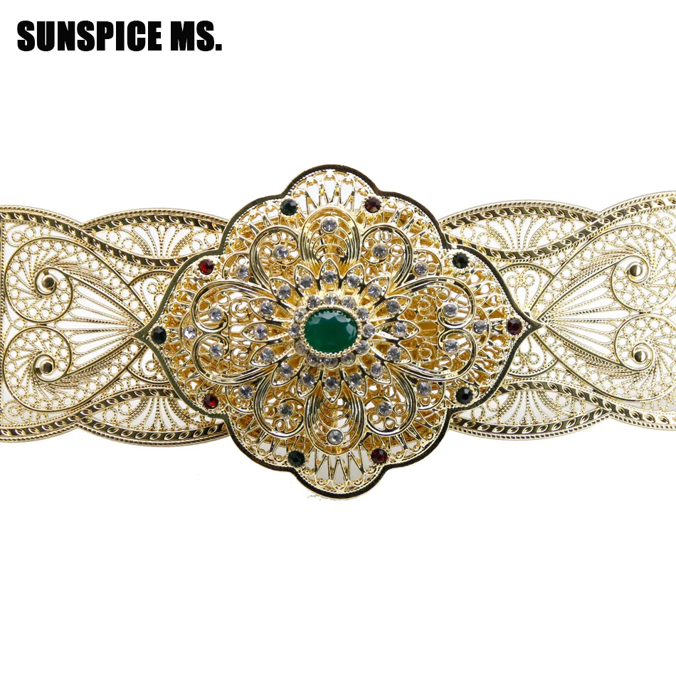 

SUNSPICE MS Gold Color Metal Waist Belly Chain Belt Jewelry For Women Wedding Banquet Wasitband Adjust Length Boho Ethnic Bijoux