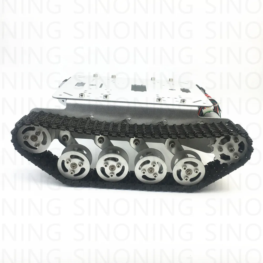 TS100 Robot Tank Chassis Shock Absorption Metal Caterpillar Suspension Crawler Caterpillar for Arduino 33GB520 6-12V MOTOR