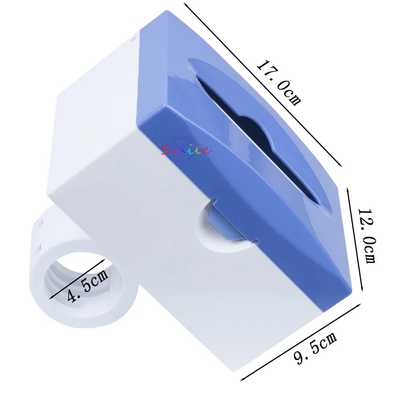 1set Convenient and practical Dental Unit Dental Post Mount Utility Paper Tissue Box Blue/Green/White Designed for dentists