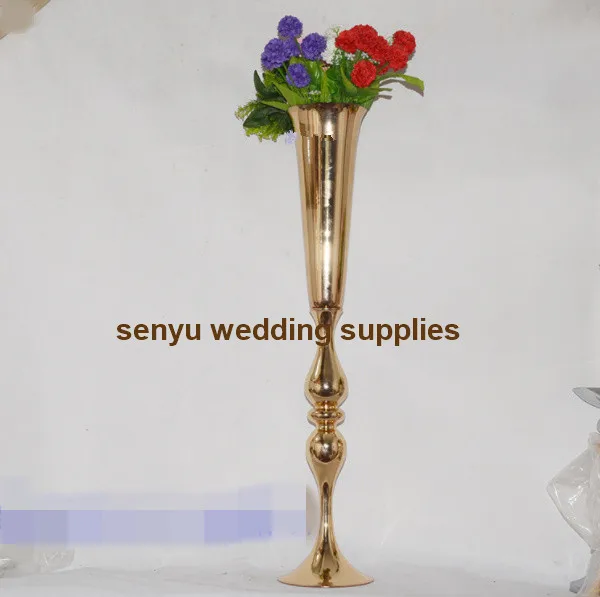 10PCS 88cm Chandelier Pedestal Stand Wedding Gold Vases Table Centerpieces Metal Flower Stand0379