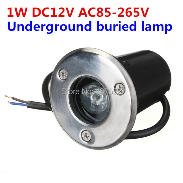 

LED underground lamp DC12V AC85-265V 1W LED Buried Lighting lamp IP67 outdoor decoration underground lamp 6pcs/lot, Free Ship