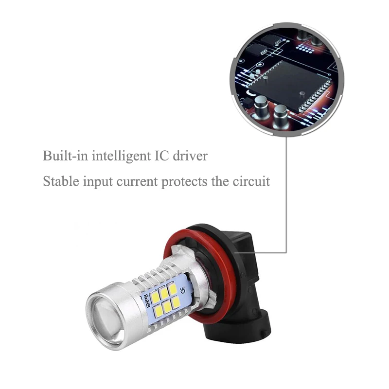 1x 매우 밝은 H8 H11 LED 안개 전구 램프 오류 없음 BMW E63 E64 E90 E91 E92 E93 328i 328xi X5 E53 E70 E46 325i