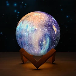 3D Moon Lamp Novelty Light 2023 New Lighting Lunar Moonlight Lamp Desk USB LED Lights Touch Sensor Color Changing Night Lamps