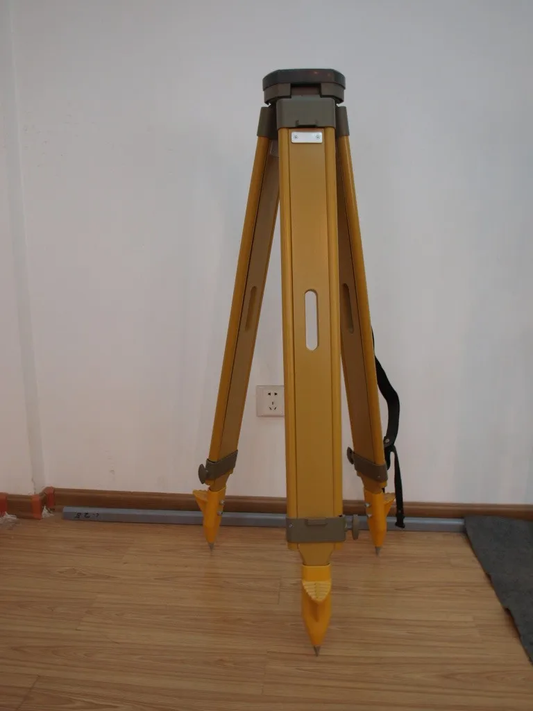 Flat Head Screw Lock Heavy Duty wooden Tripod For Total station