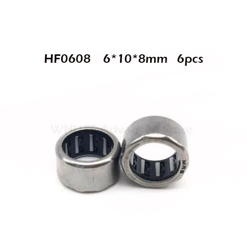 HF0608 Bearing 6*10*8 mm ( 6 PCS ) Drawn Cup Needle Roller Clutch HF061008  Needle Bearing