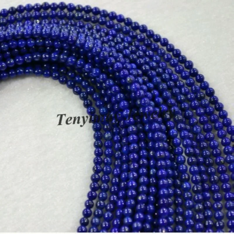 4mm Natural Lapis Lazuli Beads For Jewelry DIY Lazurite Beads Wholesale 5 Strands(about 100pcs/strand)