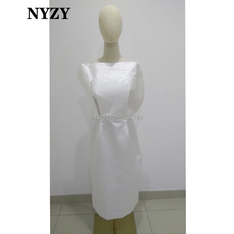 Vestido de cóctel blanco elegante, abertura lateral corto con vestido de fiesta, graduación, homecoming, C9 NYZY, 2019