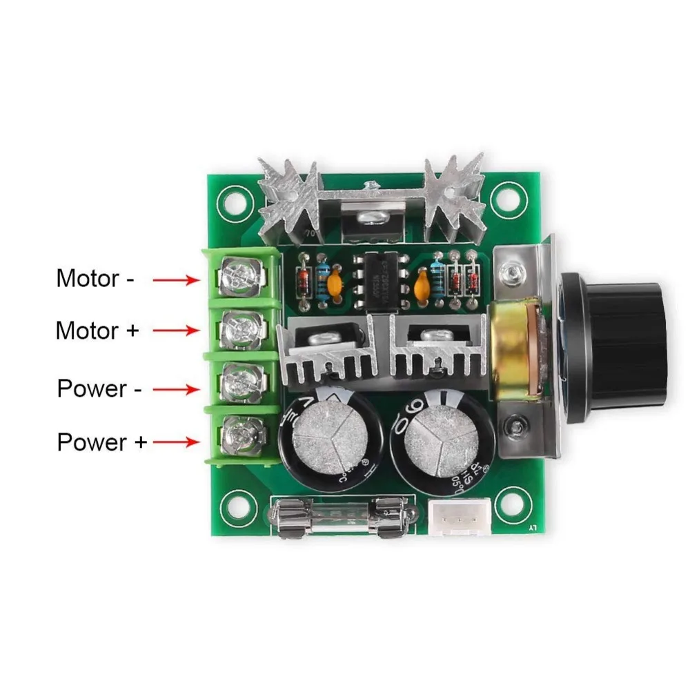 DC Motor Speed 12V 24V 30V 40V 13KHZ Auto PWM DC Regulator Governor Speed Controller Switch 10A 50V 1000uF
