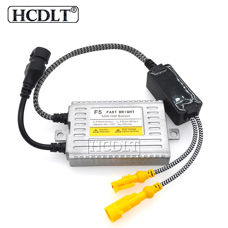 

2PCS ORIGINAL GENUINE 12V 55W DLT F5 Quick Start HID Xenon Ballast Replace For H1 H4 H7 H11 D2H Car Xenon Headlight Bulb HID Kit