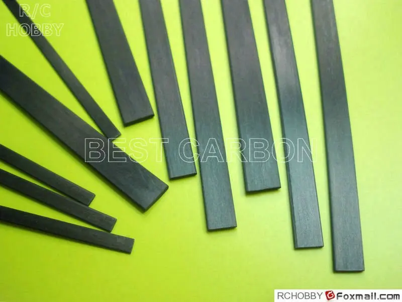 5 pcs of 1mm x 10mm x 1000mm  Carbon Fiber Strip