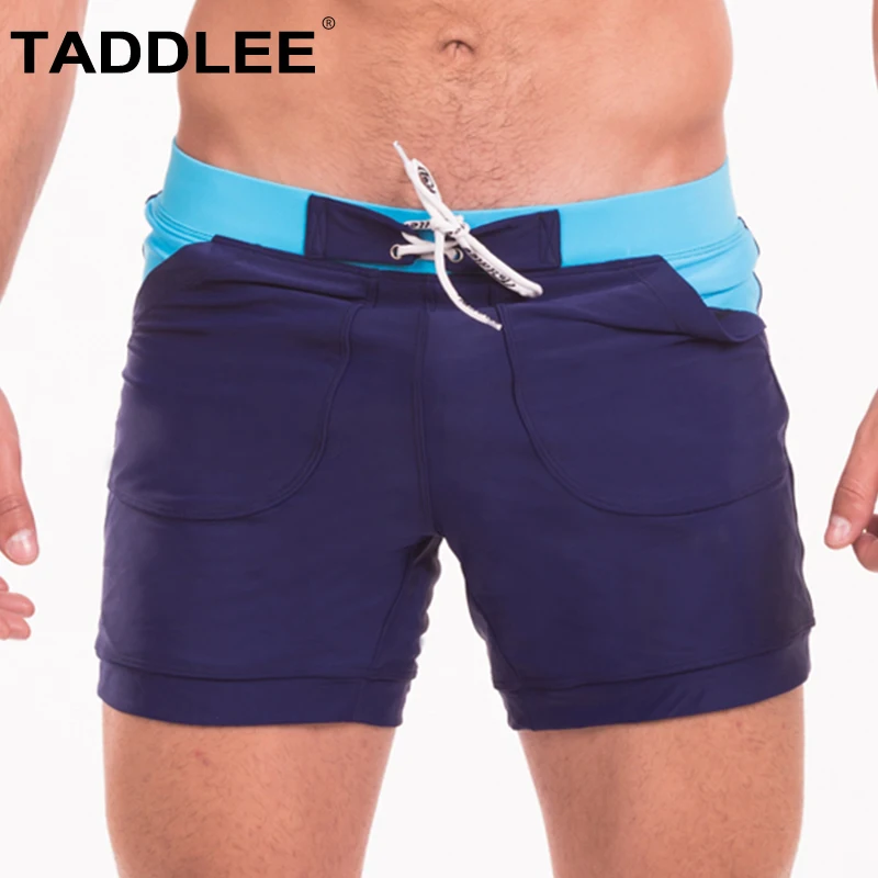 

Taddlee Brand Sexy Swimwear Men Swimsuits Swim Boxer Briefs Bikini Men's Surf Board Boxer Trunks Bathing Suits Long Basic Shorts