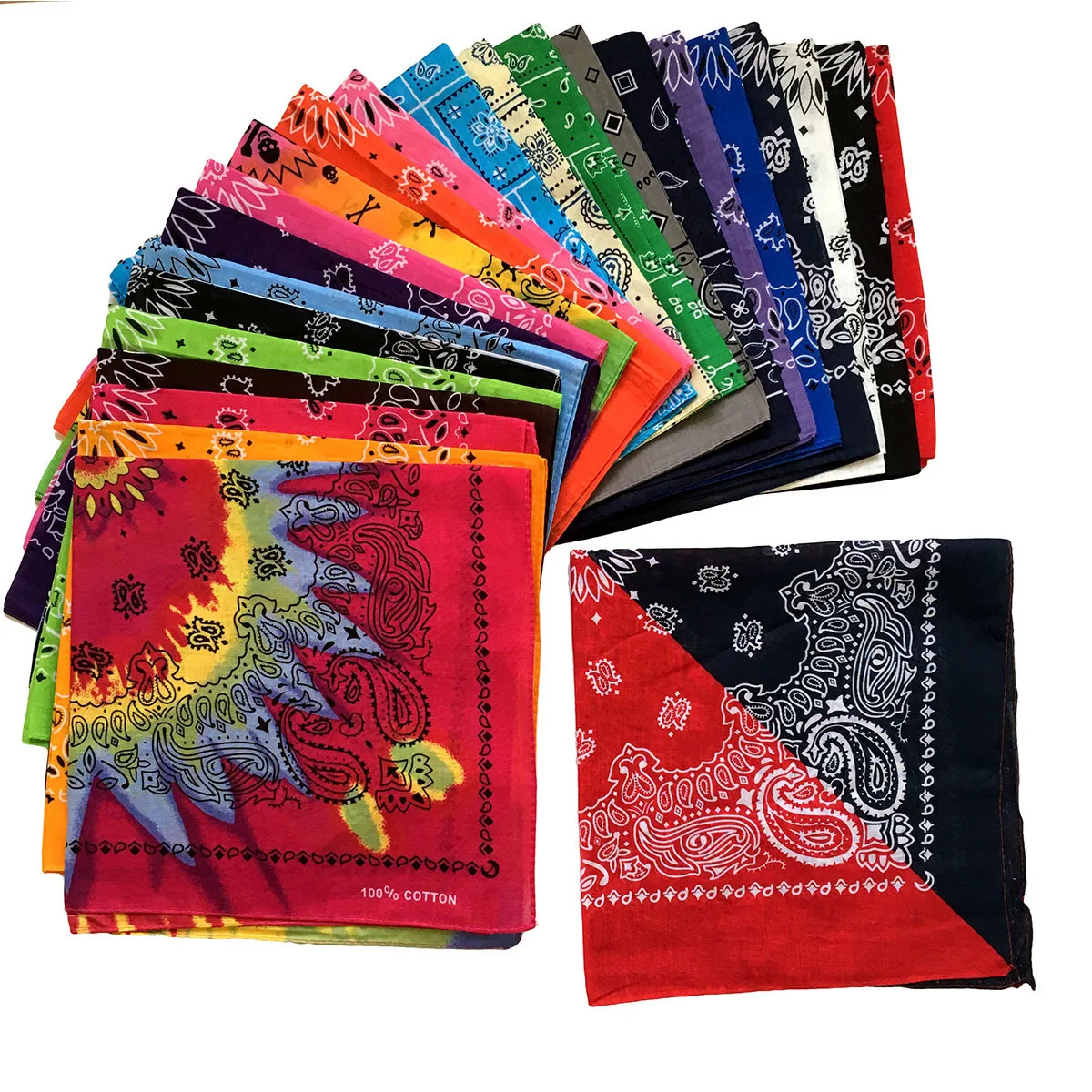 Multipurpose Unisex Paisley Bandanas Hair bands Headwear Hip-hop Neck Head Wrap Scarf Wristscarf Accessories For Men Woman