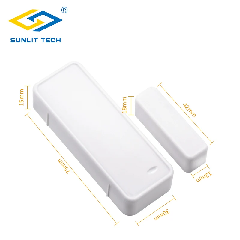 433MHz 2-Way Magnetic Sensor ไร้สายประตูหน้าต่างระบบสําหรับ Home Security WiFi ประตูเปิดสวิทช์สําหรับ g90B PLUS